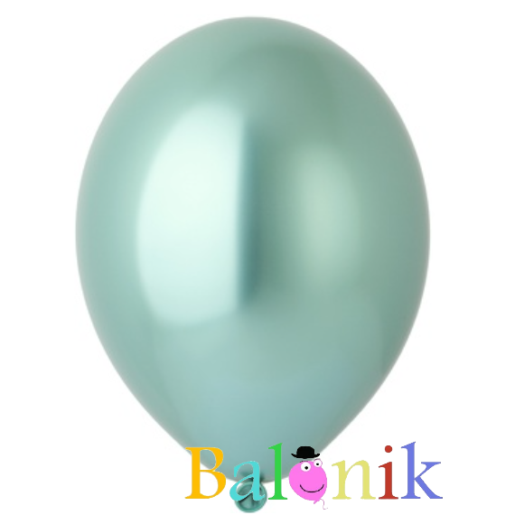 Balon lateksowy zielony chrom