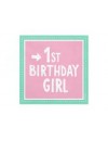 Serwetki Kolekcja Roczek - 1st birthday girl, 33 x 33 cm