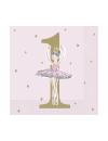 Serwetki Kolekcja Roczek - balerina 1 st birthday  33 x 33 cm