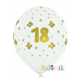 Balon lateksowy biały z...