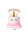 Topper na tort Happy Birthday JEDNOROŻEC
