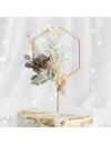 Topper drewniany Heksagon, 24cm