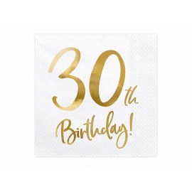 Serwetki 30th Birthday,...