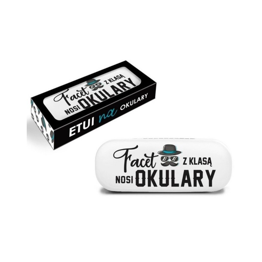 Etui na okulary - Facet z klasą nosi okulary