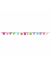 Girlanda Happy Birthday 180 cm różowa