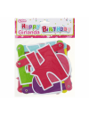 Girlanda Happy Birthday 180 cm różowa