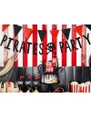 Baner Piraci - Pirates Party, czarny, 14x100cm