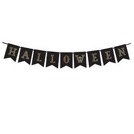 Baner Halloween, czarny, 20x175cm