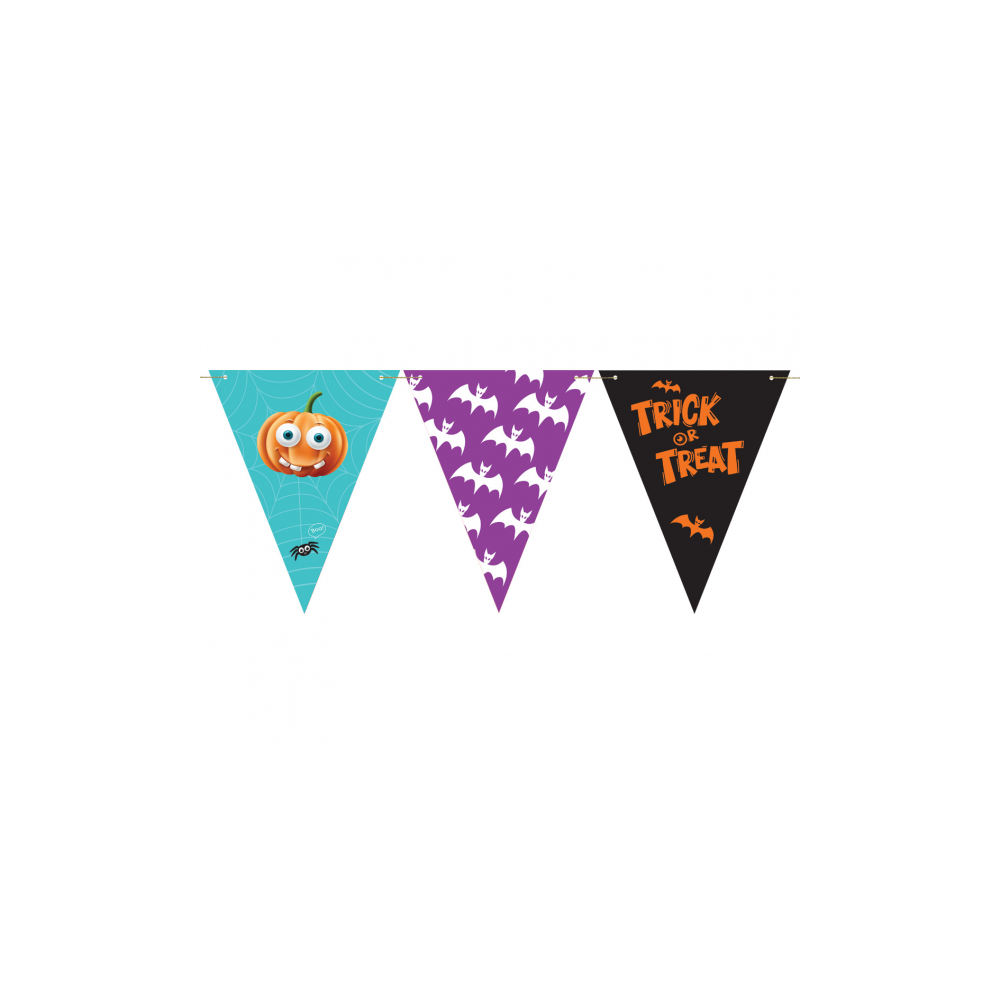 Girlanda papierowa Boo - flagi, 250 cm, 9 flag