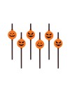 Słomki z Dyniami na Halloween - 6 szt.
