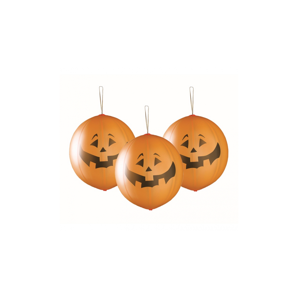 Balony Premium "Dynie na Halloween", piłki z gumką, 3 szt.
