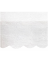 Obrus papierowy biały, półokrągłe wykończenie, 137x274 cm