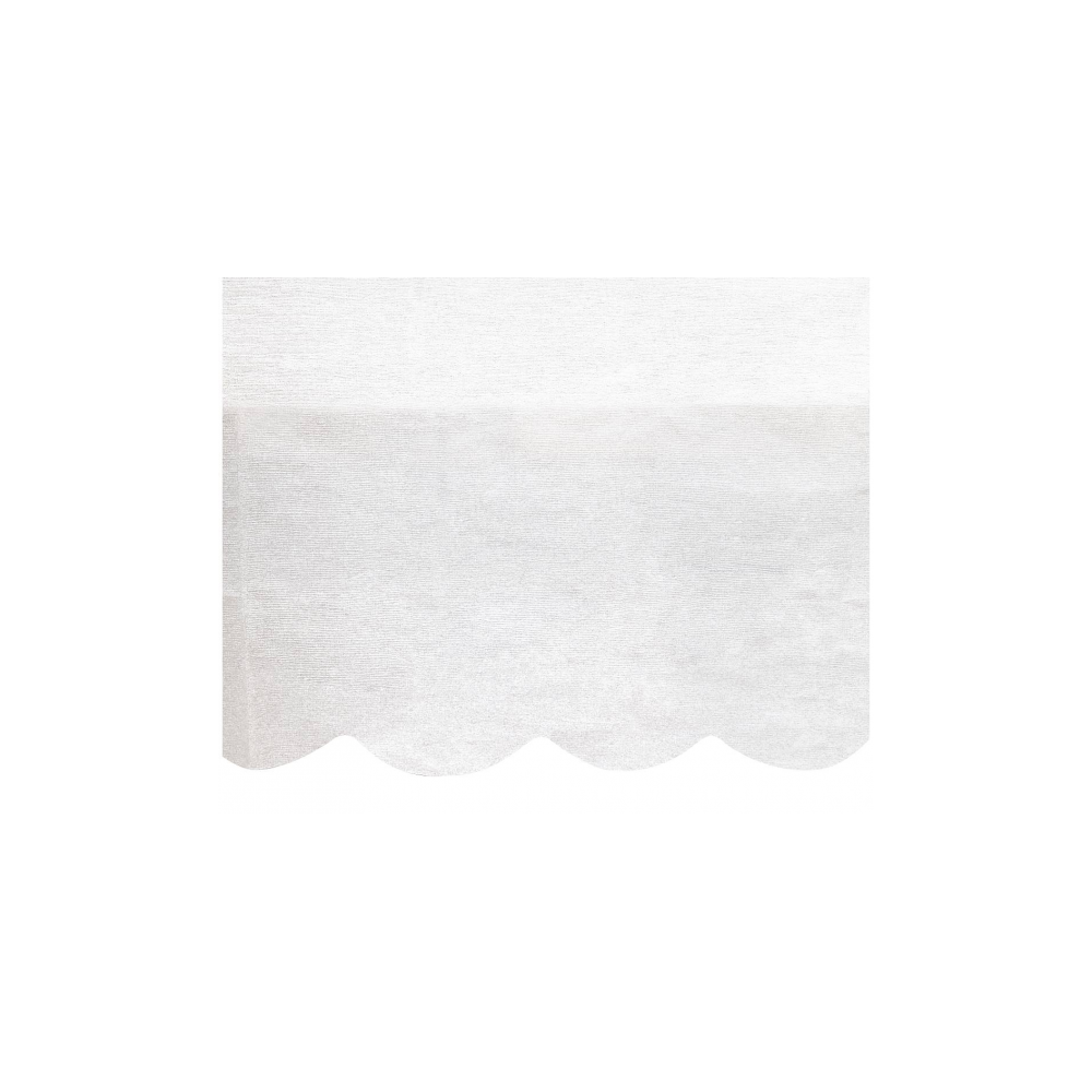 Obrus papierowy biały, półokrągłe wykończenie, 137x274 cm