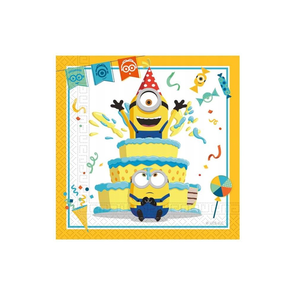 Serwetki Minionki, 33x33 cm, 20 szt.