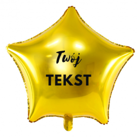 Balon foliowy gwiazda złota / możliwość personalizacji