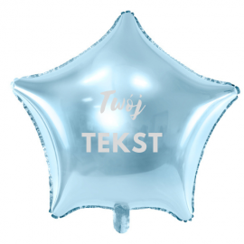 Balon foliowy gwiazda błękitna / możliwość personalizacji