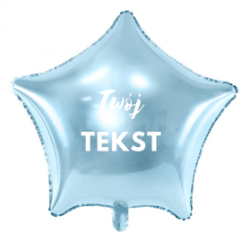 Balon foliowy gwiazda błękitna / możliwość personalizacji