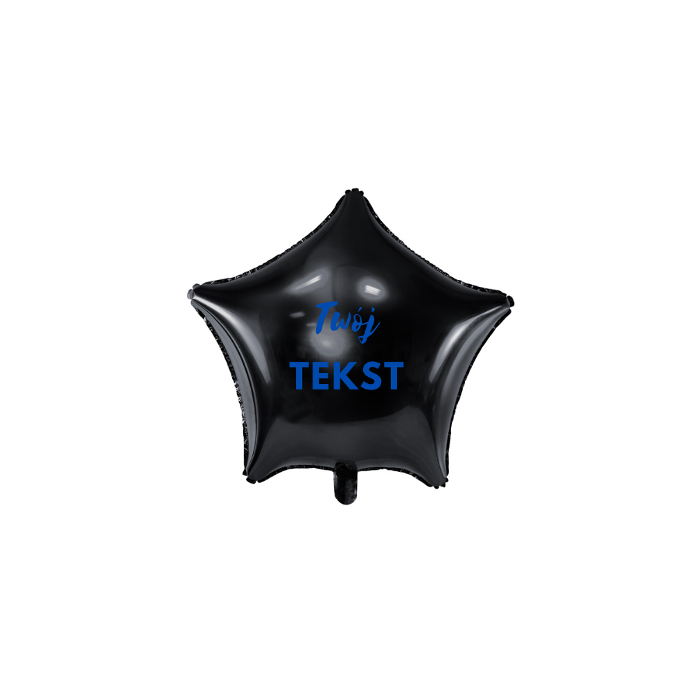 Balon foliowy gwiazda czarna / możliwość personalizacji