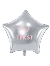 Balon foliowy gwiazda srebrna / możliwość personalizacji