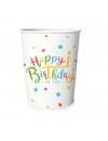 Kubeczki kolorowe baloniki i gwiazdki - happy birthday