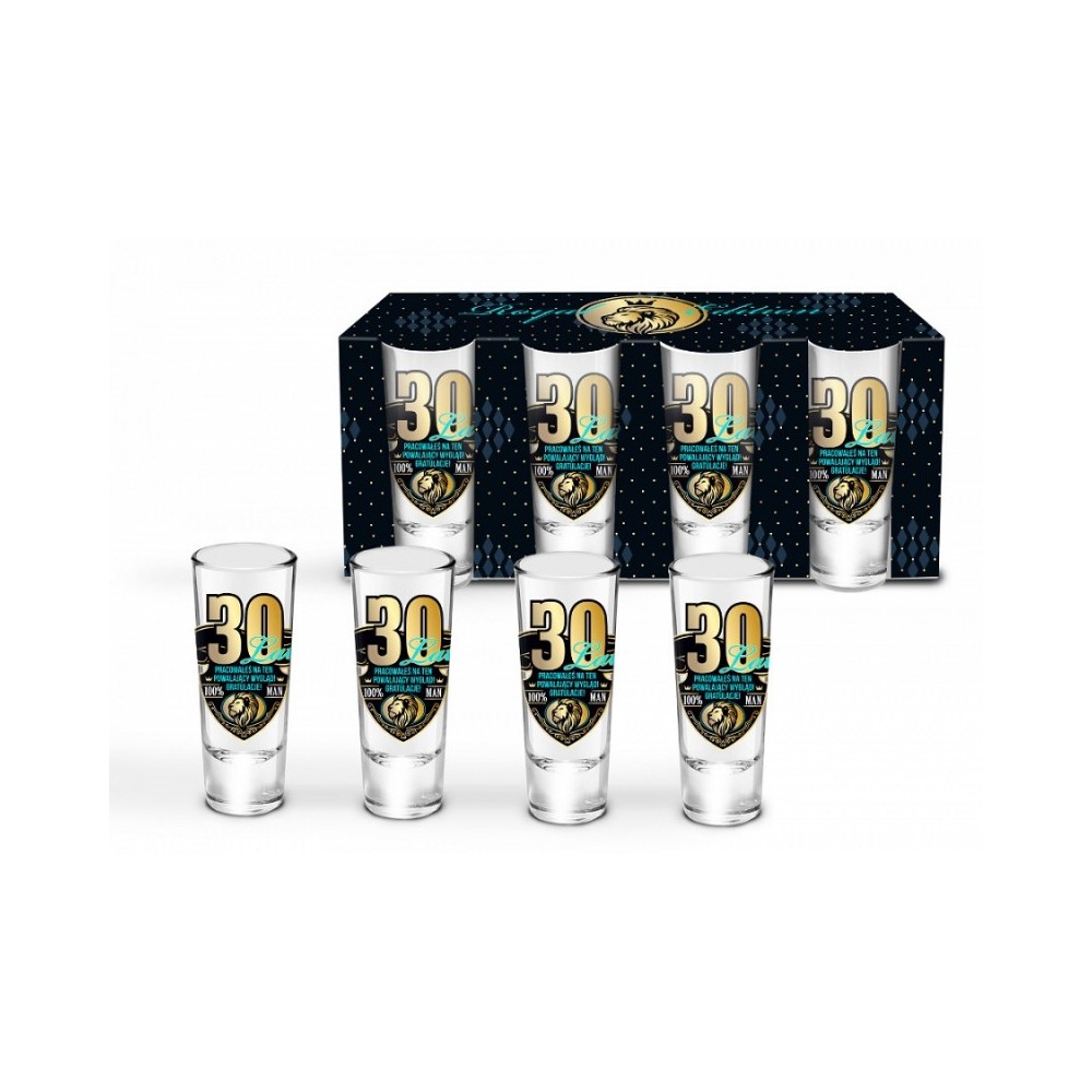 Zestaw 4 Kieliszków - 30 lat! Royal Edition Lufa 65ml