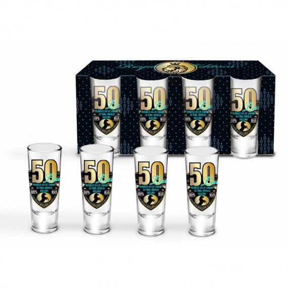 Zestaw 4 Kieliszków - 50 lat! Royal Edition Lufa 65ml