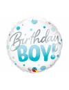 Balon foliowy okrągły Birthday Boy 18" QL