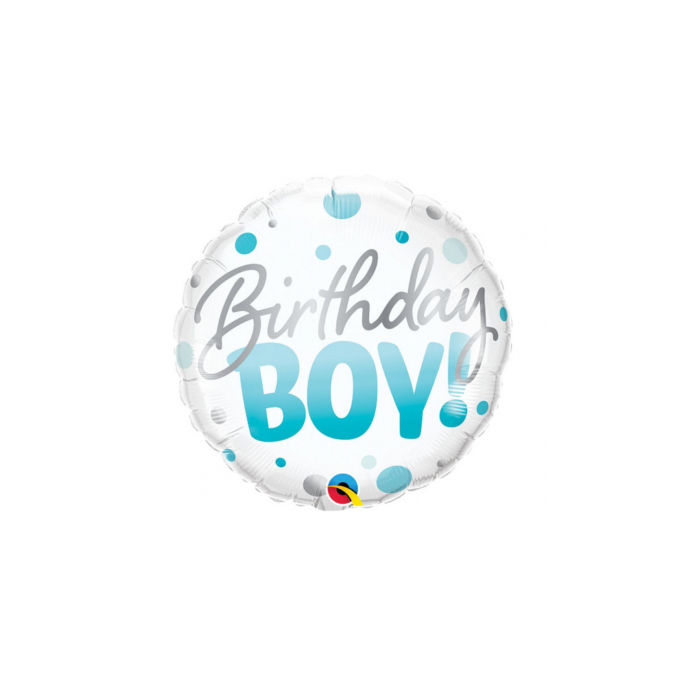 Balon foliowy okrągły Birthday Boy 18" QL
