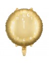 Balon foliowy Zegar, 45 cm, złoty