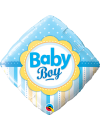Balon foliowy romb "Baby boy " niebieski