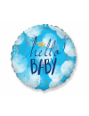 Balon foliowy okrągły "hello Baby " niebieski