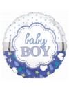 Balon foliowy okrągły "baby Boy " niebieski