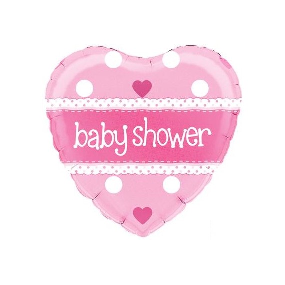 Balon foliowy serce " baby shower" różowy