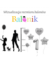 Balon foliowy gwiazda, Happy New Year, 50 cm, złoty