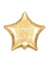 Balon foliowy gwiazda, Happy New Year, 50 cm, złoty
