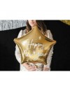 Balon foliowy gwiazda, Happy New Year, 50 cm, złoty