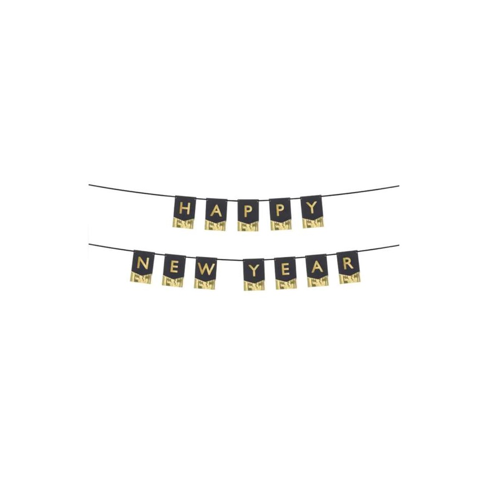 Baner Happy New Year, 135x16,5 cm