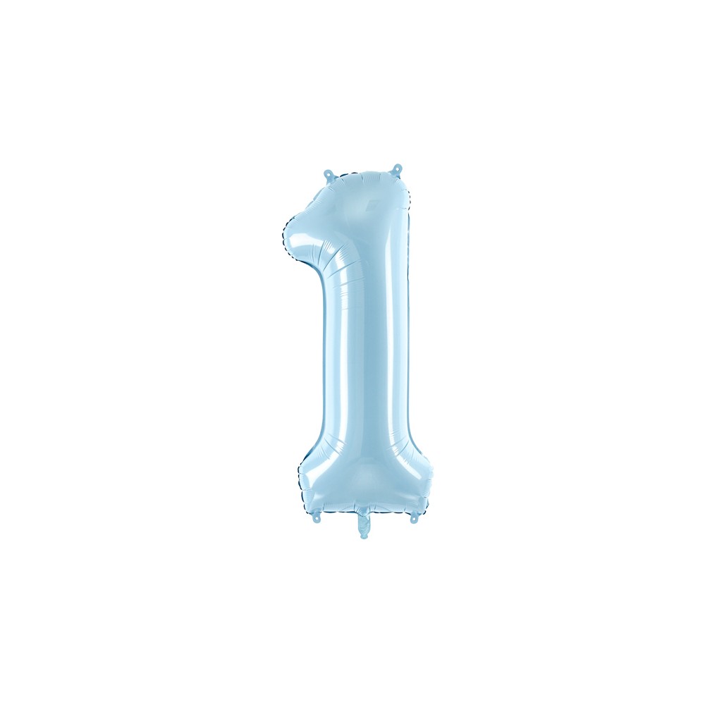 Balon foliowy Cyfra ''1'', 86cm błękitny
