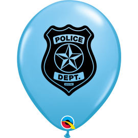 Balon lateksowy niebieski Policja