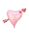 Balon foliowy Serce ze strzałą, 76x55 cm