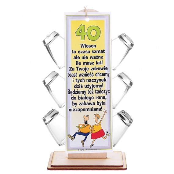 40 Urodziny - Barek 6 kieliszków