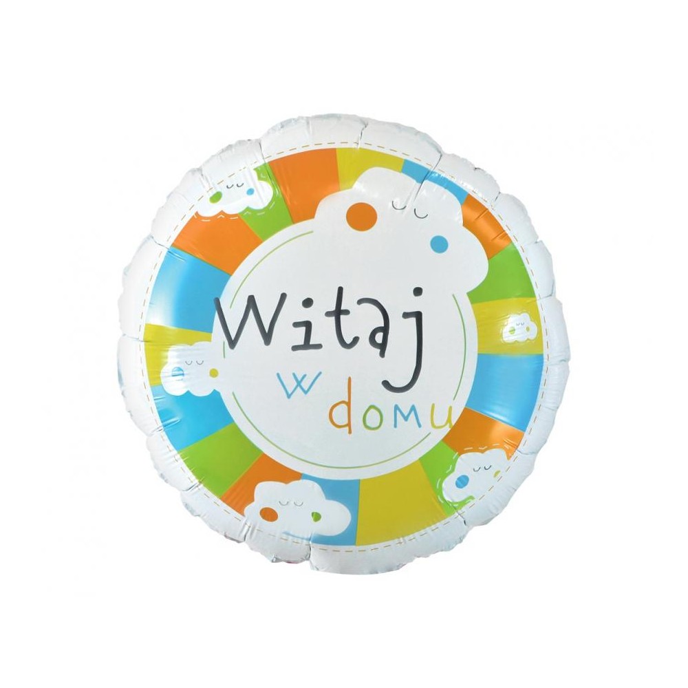 Balon foliowy okrągły "WITAJ W DOMU"