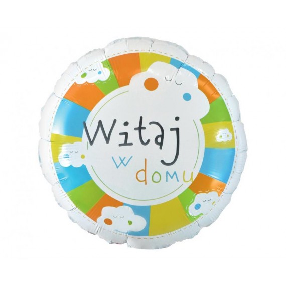 Balon foliowy okrągły "WITAJ W DOMU"