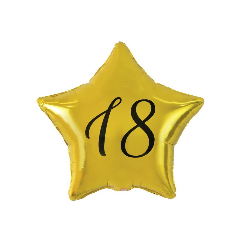 Balon foliowy gwiazdka złota 18