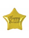 Balon foliowy gwiazdka złota Happy birthday