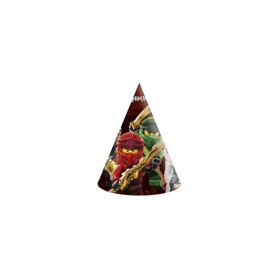 Czapeczki papierowe Lego Ninjago, 6 szt.