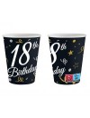 Kubeczki papierowe 18 Birthday, 240 ml/ 6 szt.