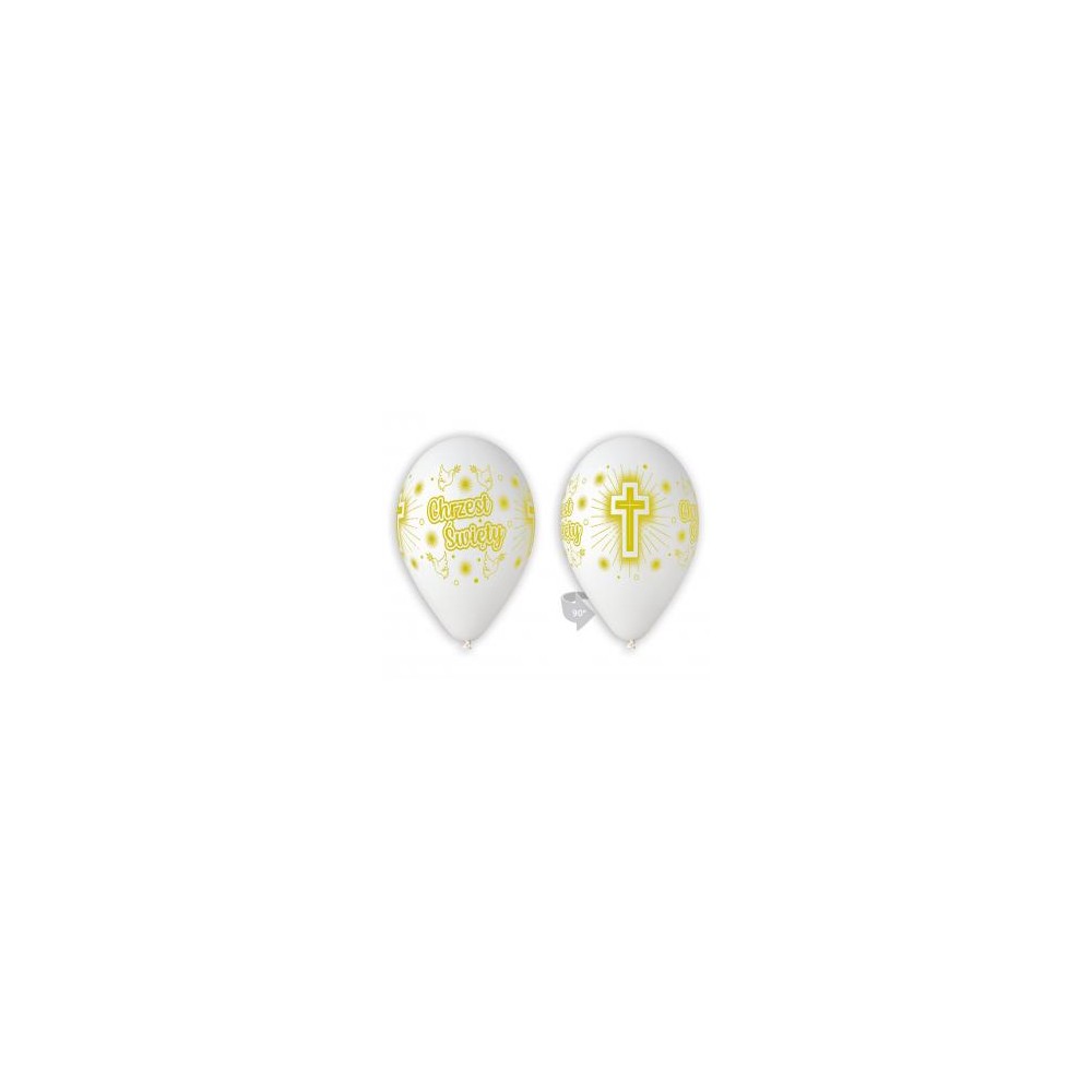 Balony Premium Chrzest, 12 cali/ 5 szt.