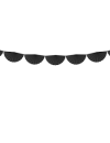 Girlanda bibułowa Rozety, czarny, 3m