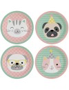 Talerzyki papierowe Hello Pets 23cm, 8 szt.